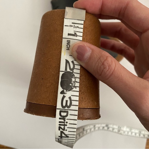 Vintage Leather Collection chunky mule grommet slide sandal heel 37 6 - Picture 12 of 15